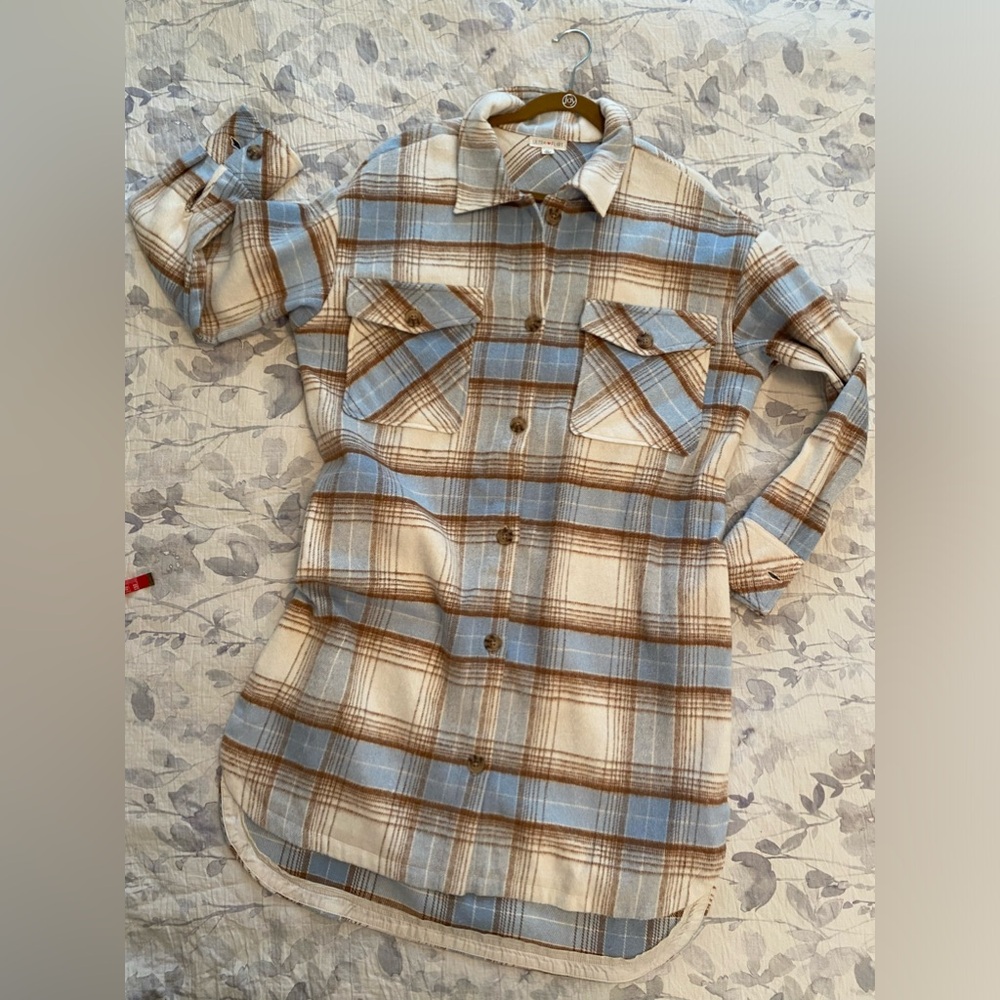 Long Flannel Shirt/Jacket XL